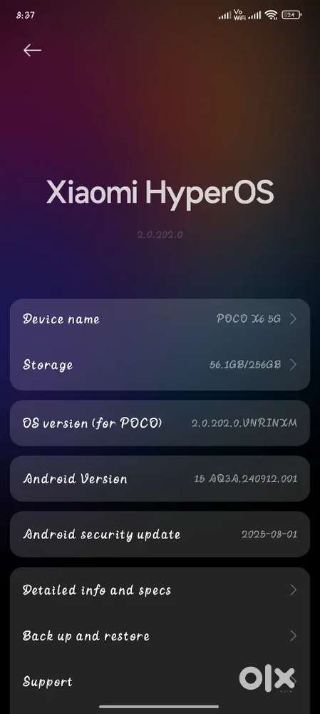 Poco x6 8/256
