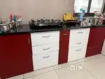 Modular Kitchen Cabinets with Wire Baskets