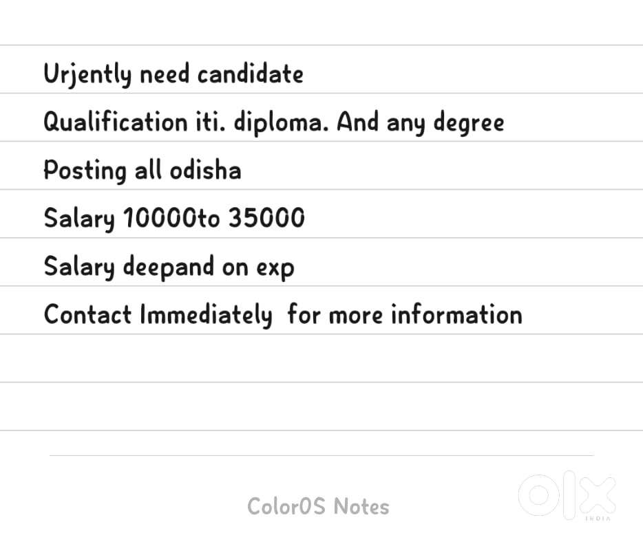 Jobs for degree iti and deploma candidates