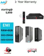 New  Branded CPU  Ram - 8GB DDR3  SSD - 256GB  Hard disk - 500GB