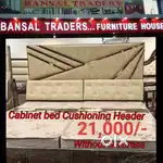 Double bed cabinet storage header