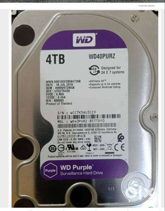 4 TB WD Purple Hard Disk