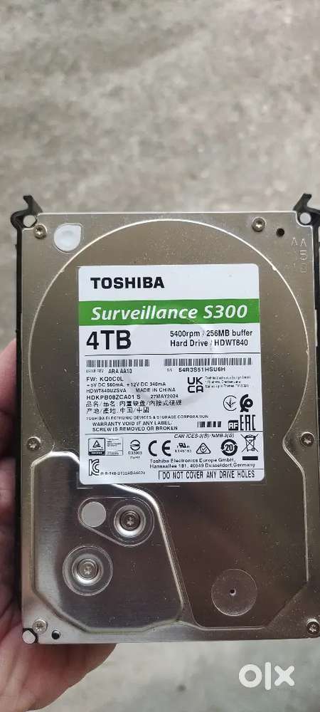 4TB Toshiba HDD Surveillance S300