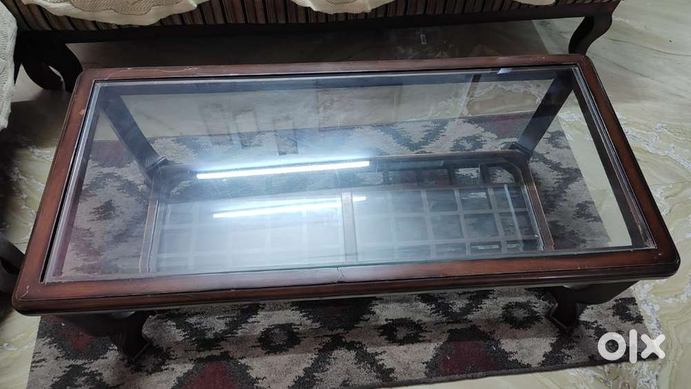 Solid Wood sofa set with center table