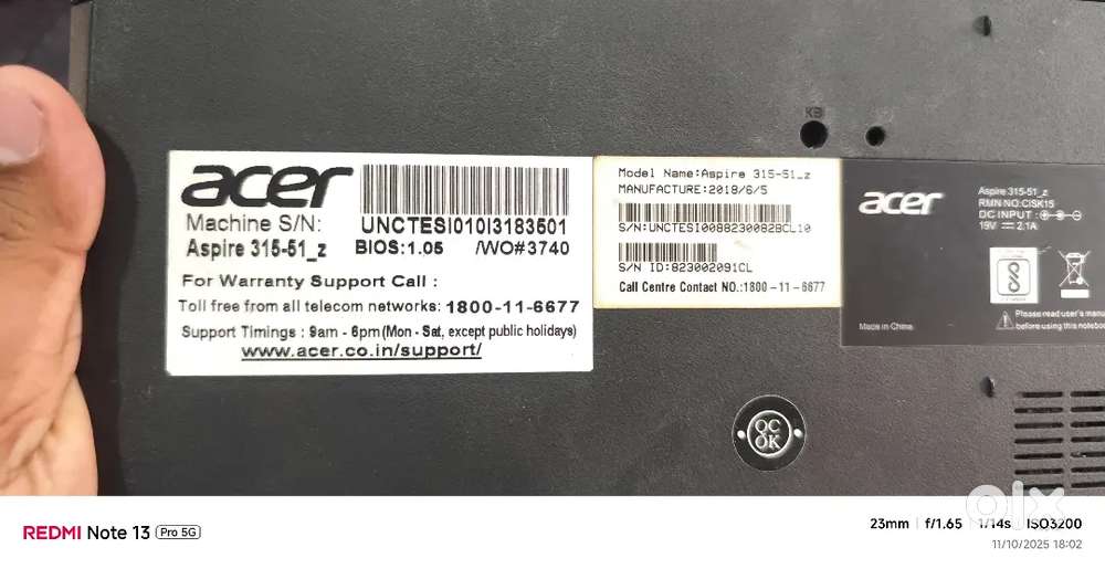 Acer Aspire 315-51-Z laptop