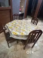 Dining table with 6 corner and 4 chairs