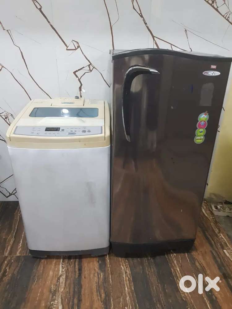 Godrej single refrigerator and samsung fully automatic washing machine