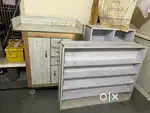 Counter shelf and freezer
