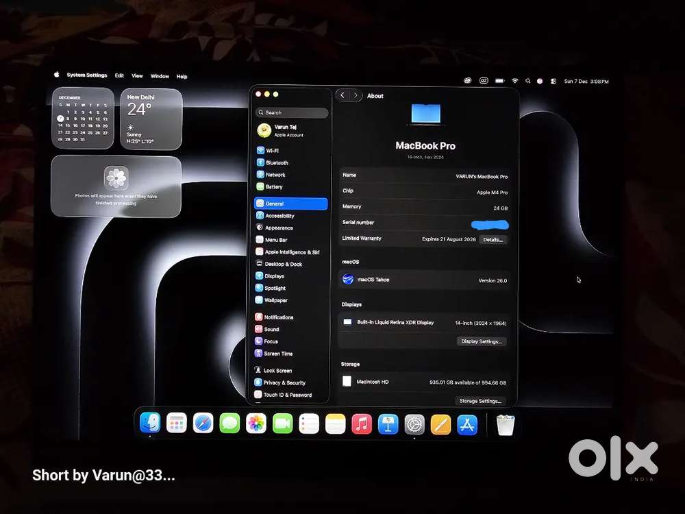 Apple Macbook M4 pro