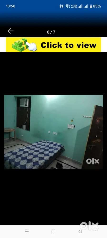 Indipendent fully furnished home for rent with ac fridge bed table gas