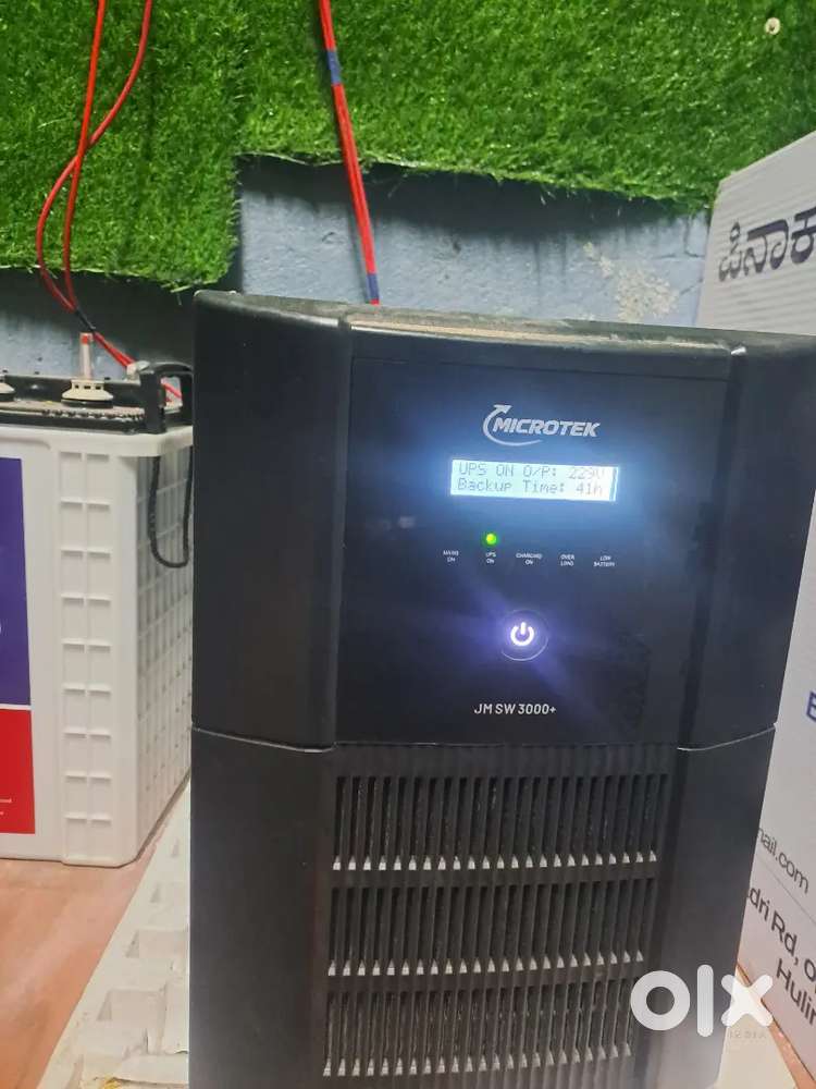 Microtek invetor and carbon 12v 200Ah with dual battery