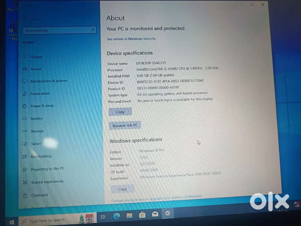 Touchscreen i5 laptop with original windows going for less