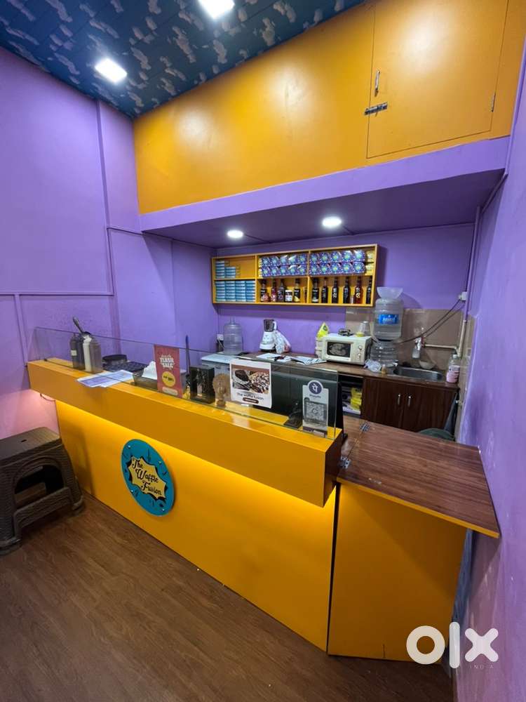 Counter with shelf and shelf desk