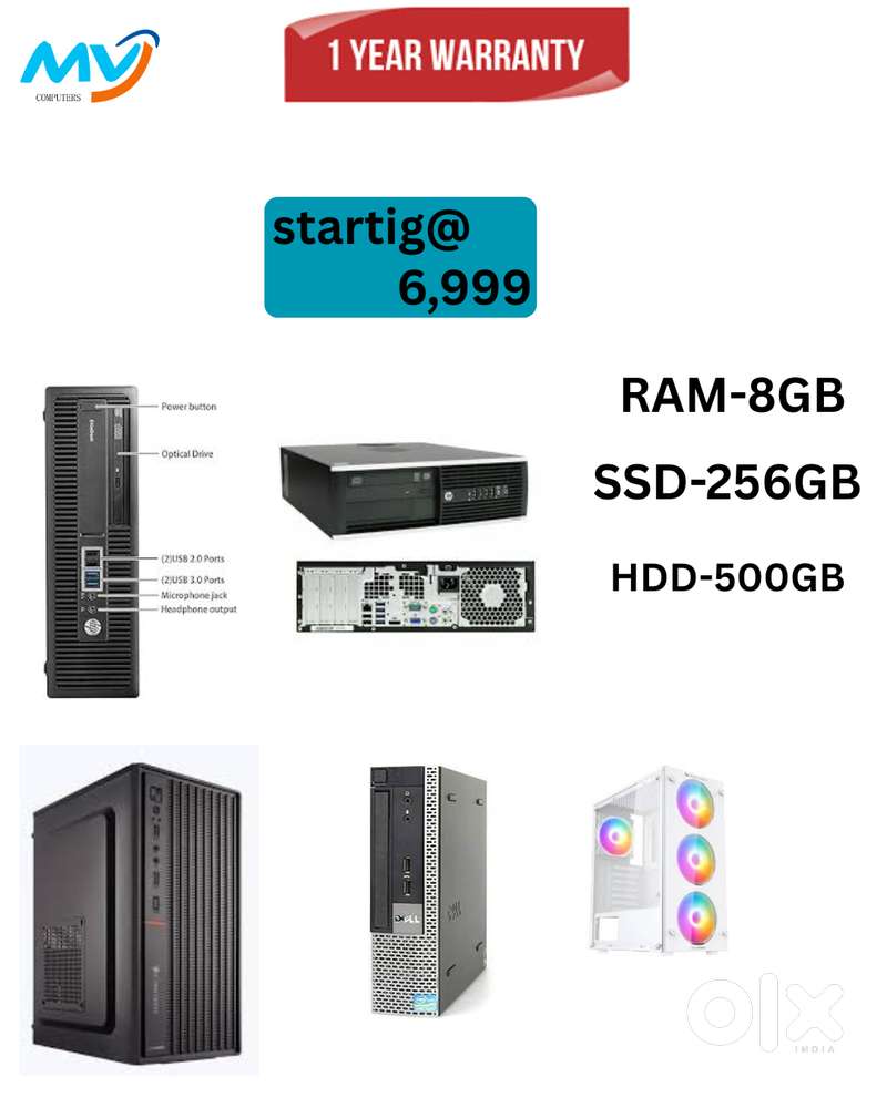 2GB Graphics  Ram - 8GB DDR3  Hard Disk - 500GB  Cash on home delivery