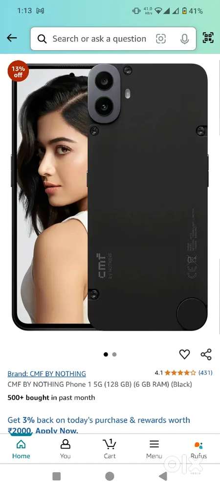 CMF 1 8/128 Mobile phone with accessories
