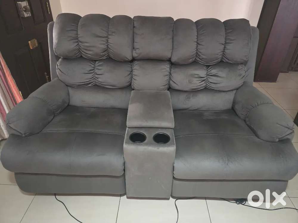 Sleep company twin seater motorised fabric Recliner sofa