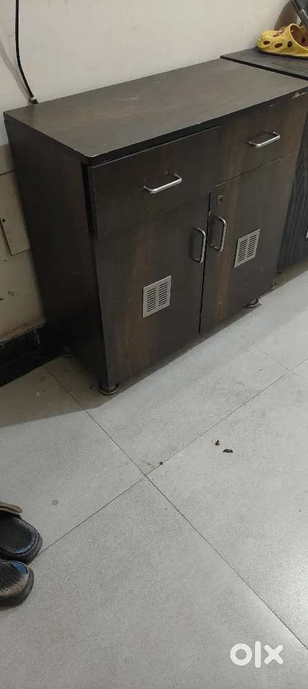 Shoe rack with drawers engineered wood/ laminated board