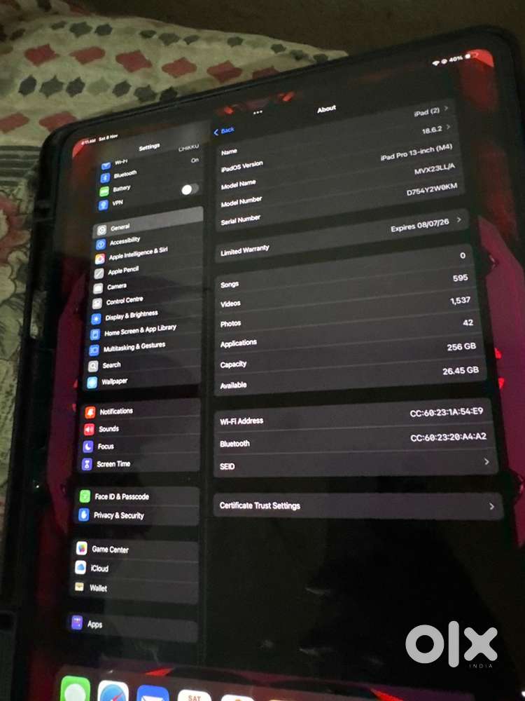 Iped pro M4 13 inch 256GB