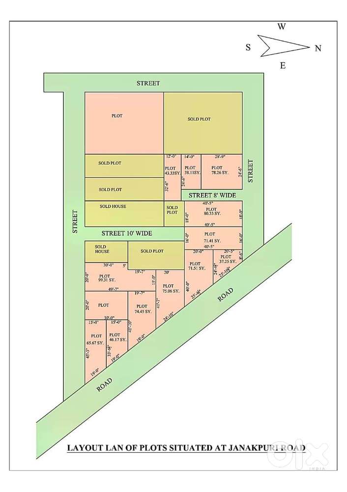 35 gaj to 100 gaj plot for sale.
