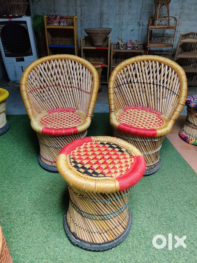 Bamboo Mudda Chair Mudda Stool Wall Decorative Items Handicrafts