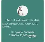 FMCG Sales Executive at Ntex Transportation Pvt Ltd