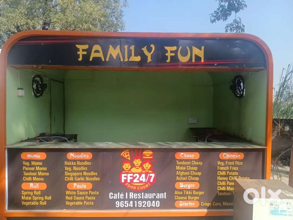 Open kitchen for restaurant and food cart