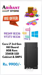 NEW i7 3rd Gen High Speed CPU AVAIALBLE / 1 Year Warranty