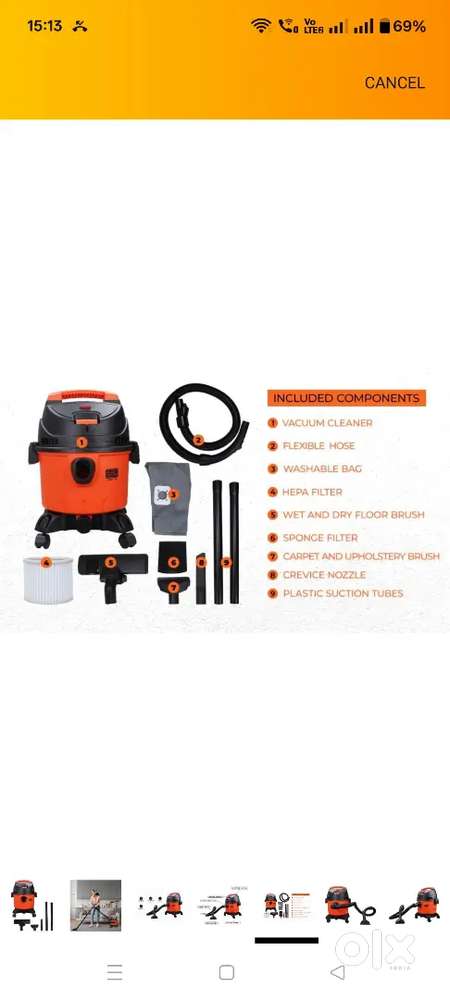 Black decker WDBD15 VACUUM CLEANER