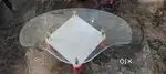 Unique design Glass top Tea Poy
