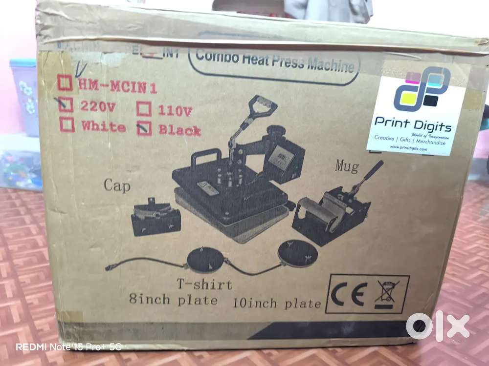T shirt Heat Press 8*10 Bed Size with 5 Attachments