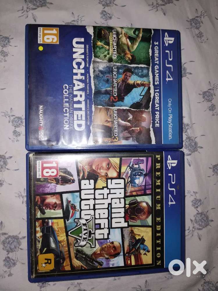 Ps4 gta v and ps4 uncharted 3 in 1 collection (cd dvd)
