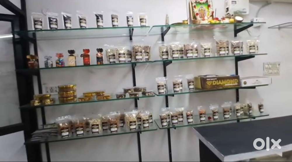 Used glass rack and fitting and main glass door and led board
