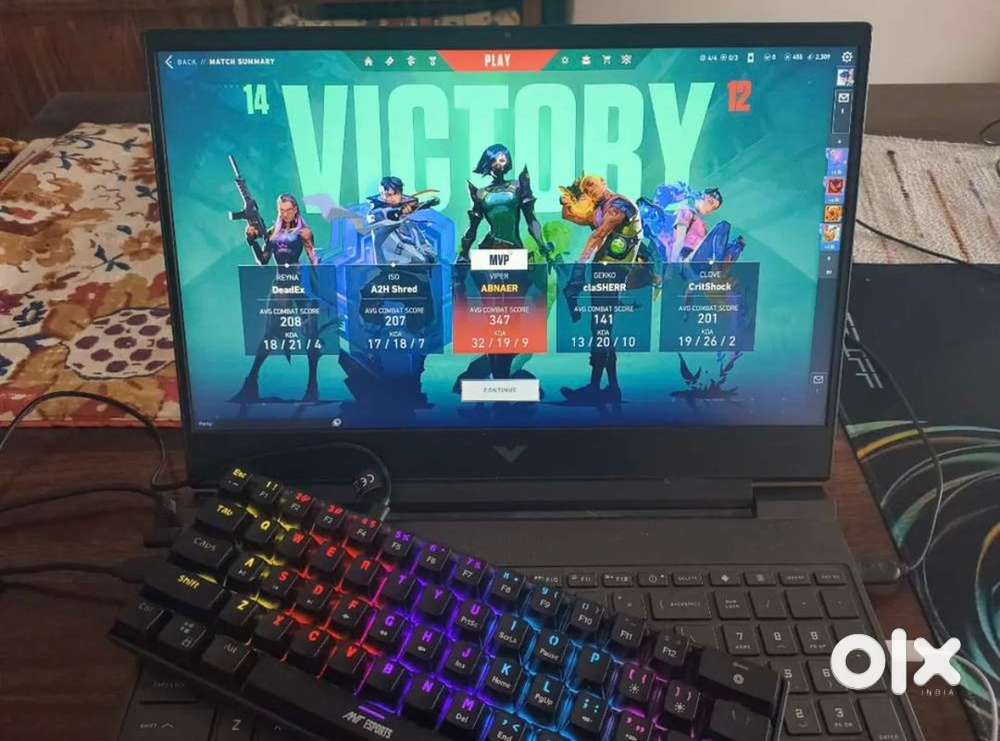 HP VICTUS RTX 3050 TI , RYZEN 5 , 16 gb ram , 1 year old