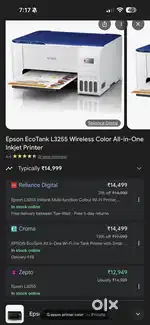 Epson EcoTank L3255 Wireless Color All-in-One Inkjet Printer