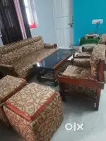 Sofa  3 +2 center table and 2 stool sofa seater