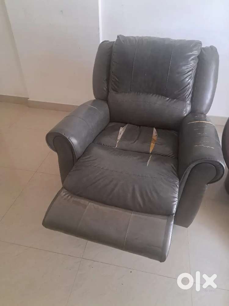 Leather recliner