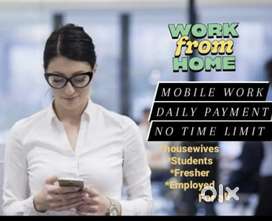 Earn daily money by simple mobile work from home with daily payment