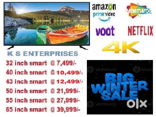 WINTER BEST OFFER 40 INCHES  SMART, 4K UHD LED TV IN JUST 10,499 ONLY.