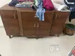 Wardrobe with heavy wooden