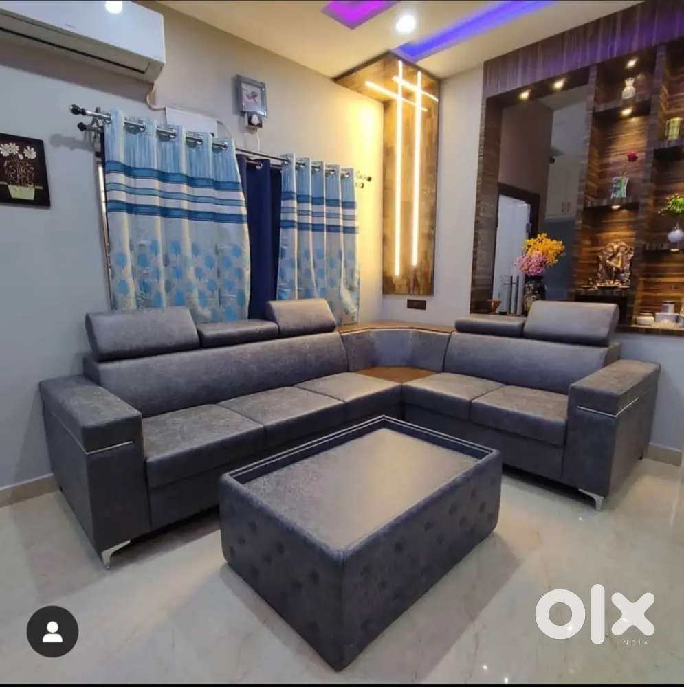 Luxury perten l shape sofa set adjustable headrest in Starf furniture