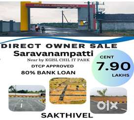 Coimbatore saravanampatti DTCP PLOTS & VILLAS for sale low budget