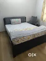 Queen Bed with Mattress (hydraulic storage)