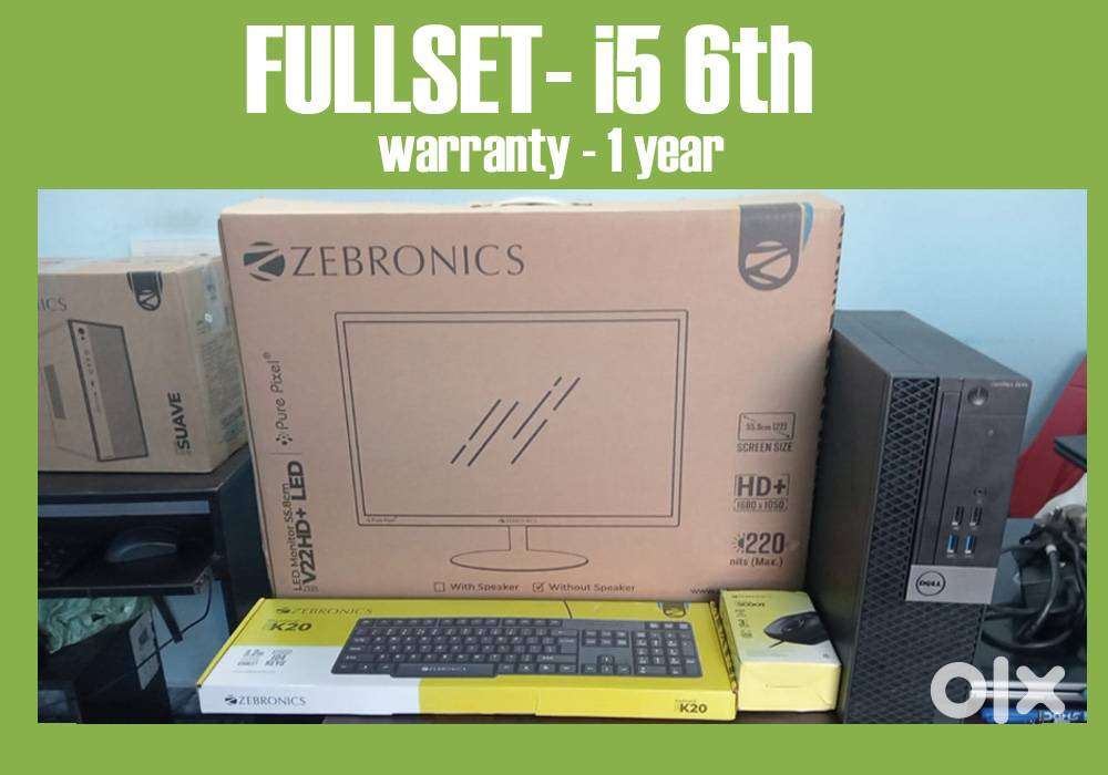 COMPUTER - 22 INCH MONITOR  DELL i5 6th gen cpu  warranty 1 year