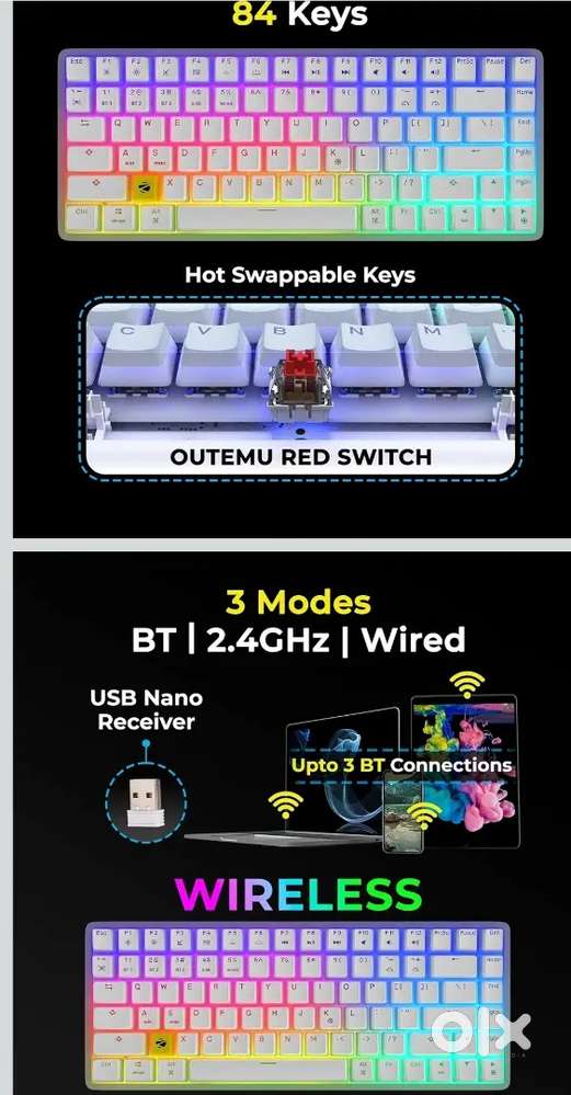 ZEBRONICS Premium Wireless Mechanical Keyboard
