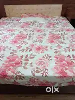 Superking size plywood bed with hydraulic storag cupboard for sale