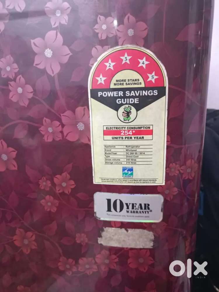 Whirlpool single door fridge