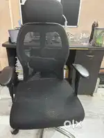 Ergonomic Office Chair with Adjustable Headrest and Lumbar Support.