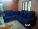 Corner Sofa with two set of covers worth 6000 rupees