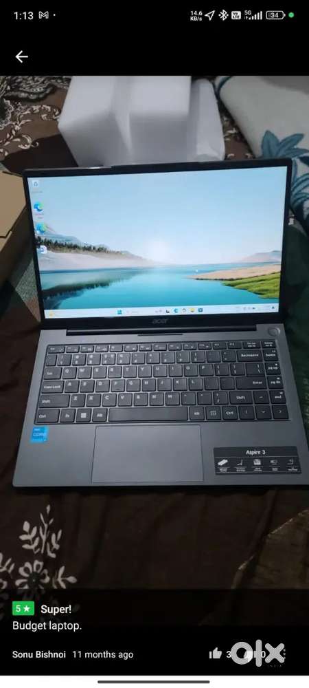 Acer aspire 3 i3 13gen and Newlaptop use only 1day sell for emergency