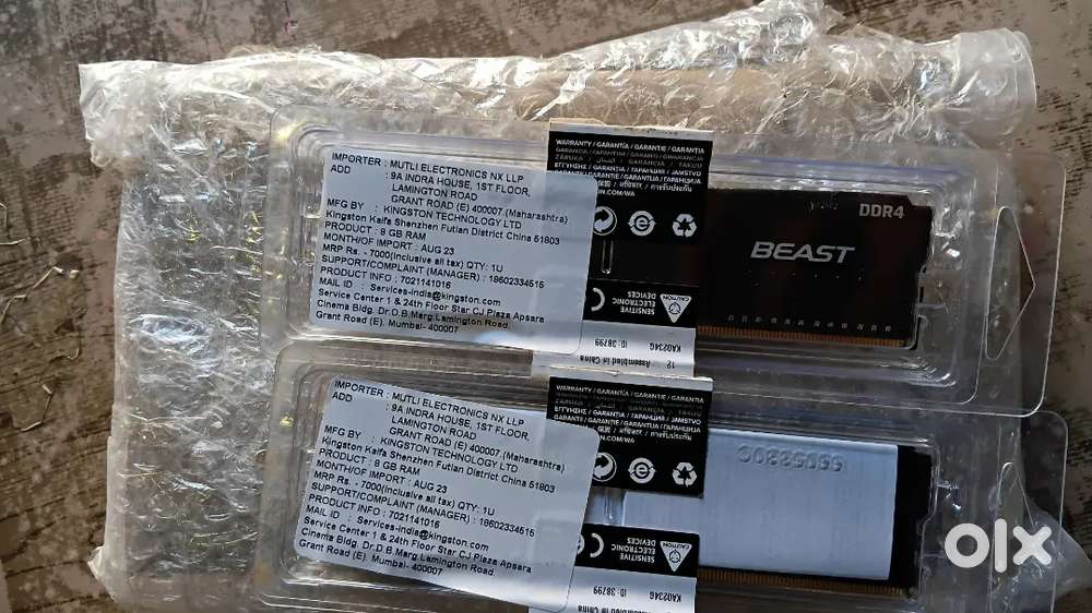 Kingston fury beast 8x2 gb